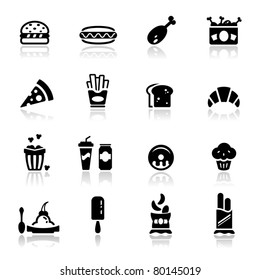 Icons Set Junk Food