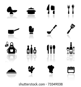 Icons set Kitchen tools