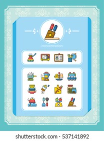 icons set kitchen vector