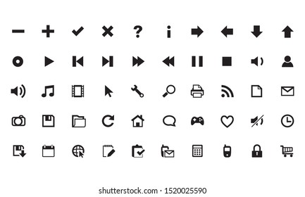icons set for mobile and web