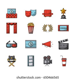 icons set movies