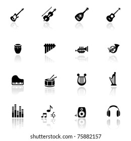 Icons set musical instruments