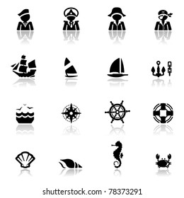 Icons set Nautical