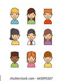 icons set network people