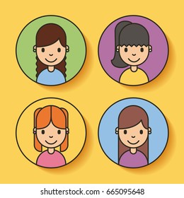 icons set network people