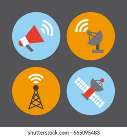 icons set news objects