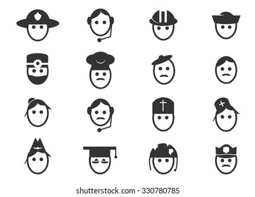 Icons set occupation symbol for web icons