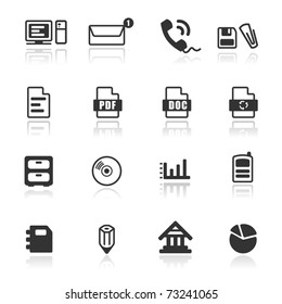 Icons set Office and web