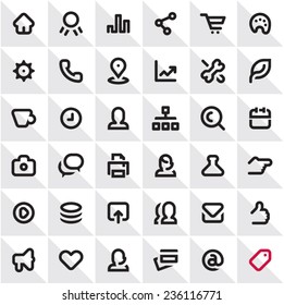 Icons set. Online store icons. Communication icons. Universal vector outline icons for web and mobile.