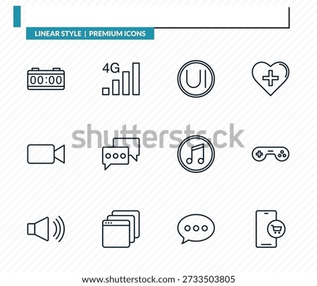  icons set -  , outline vector