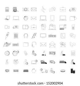 icons set over white background vector illustration 