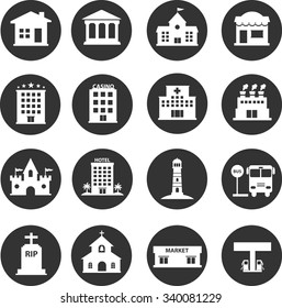 icons set of places