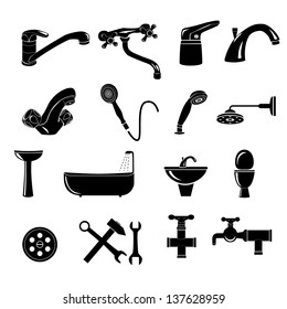 Icons set Plumbing