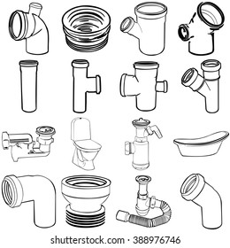 Icons set Plumbing