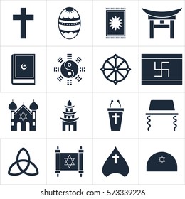 Icons set Religions