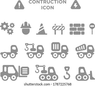 icons set of renovation, improvement and repair. Contractor contraction Icon Vector