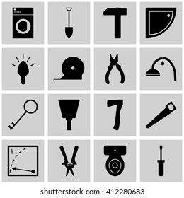 Icons set repair. Vector images