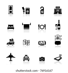 Icons set Safari and hotel