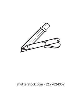icons set school supplies, educational equipment, educational set