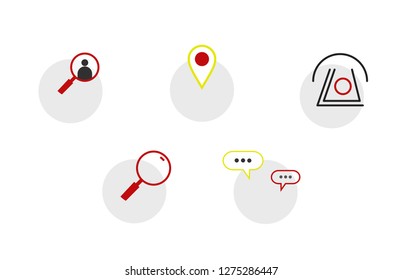 
icons set search location graphics