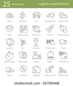 Icons set for shipping and delivery
