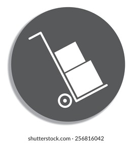 Icons set shipping and delivery on a grey background