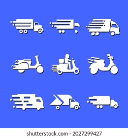 Icons set shipping and delivery. Vector illustration. Fit to your business or company