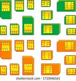 conjunto de iconos de tarjetas SIM en tres tamaños