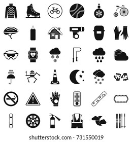 Icons set. Simple style of 36 vector icons for web isolated on white background