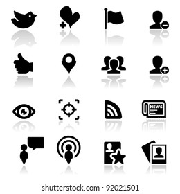 Icons set Social network