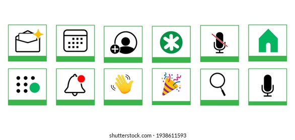Icons set for social network and community sites.Vector.