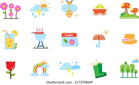 icons set of spring vol 19