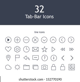 Icons set for tab bar