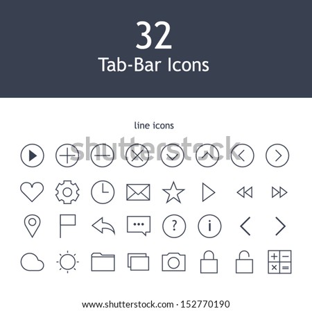 Icons set for tab bar