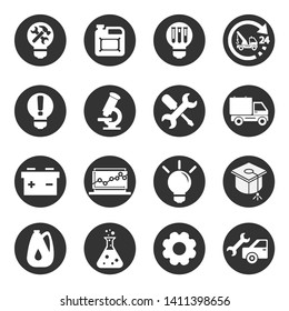 Icons set of technology, science, industry.
