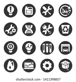Icons set of technology, science, industry.