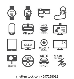 Icons set technology vector design.