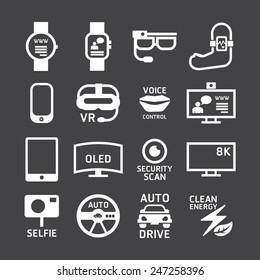 Icons set technology vector design.