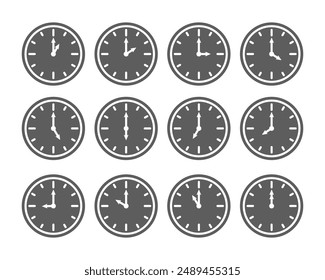Icons set timer, clock, alarm clock, stopwatch and time icon.