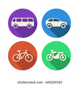 icons set transport 
