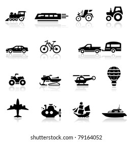 Icons set transportation