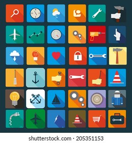  icons set. Vector illustration