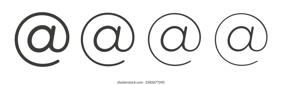 At icons set vectors graphic designs