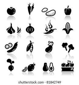 Icons set Vegetable