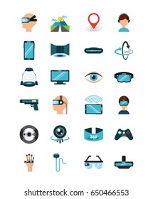 icons set virtual reality