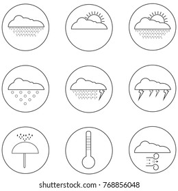 Icons set  weather 