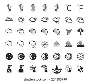 Icons set : Weather Symbols