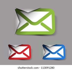 Icons Set for Web Applications, email icons design.