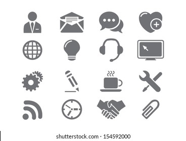 Icons set web and business 