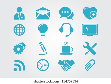 Icons set web and business